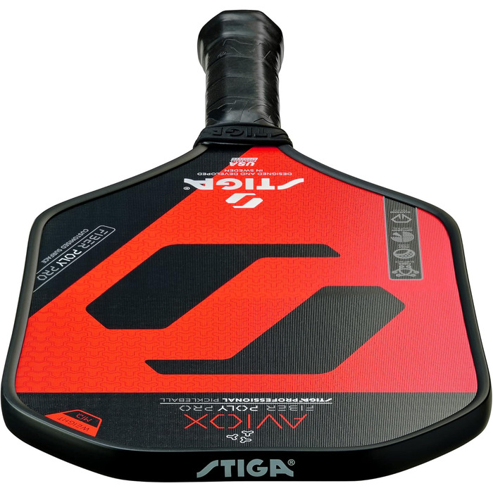 Ракетка для піклболу STIGA Aviox Fiber Poly Pro, червона