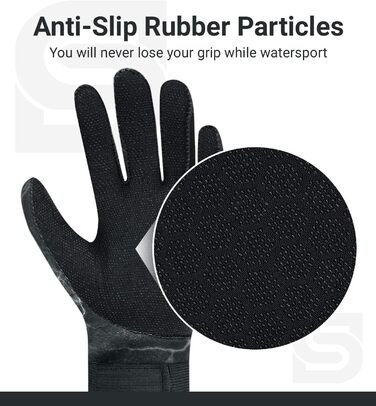 Неопренові рукавички Summshall 3 мм для дайвінгу, серфінгу, каякінгу, снорклінгу, вітрильного спорту та риболовлі - сірі для чоловіків та жінок