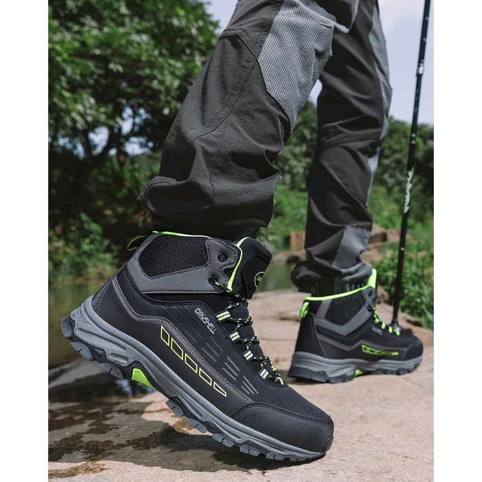 Водонепроникні трекінгові черевики для чоловіків та жінок, Outdoor, розмір 37-46 EU, чорний/зелений