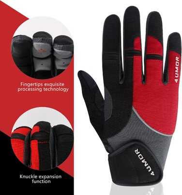 Рукавички для велосипеда 4UMOR з сенсорним екраном, спортивні, розмір M