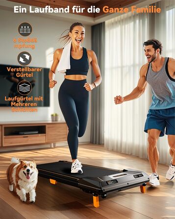 Біговий доріжка BestGod для дому та офісу, Walking Pad з нахилом 5%, потужність 2.5 HP, тиха бігова доріжка з пультом дистанційного керування, до 150 кг, чорний