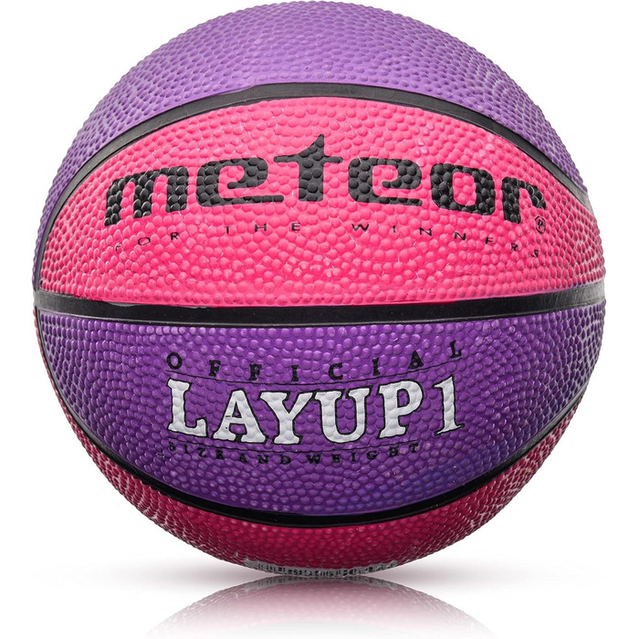 Дитячий баскетбольний м'яч Meteor Layup Kinder Mini #4 (рожевий) для дітей 4-8 років – ідеальний для тренувань та гри
