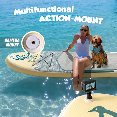 Надувний SUP-борд Tuxedo Sailor Stand Up Paddle Board з аксесуарами, для дорослих та підлітків, блакитний та жовтий