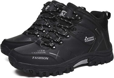 Чоловічі трекінгові черевики для туризму та бігу, чорні, водонепроникні, High Top (39 EU)