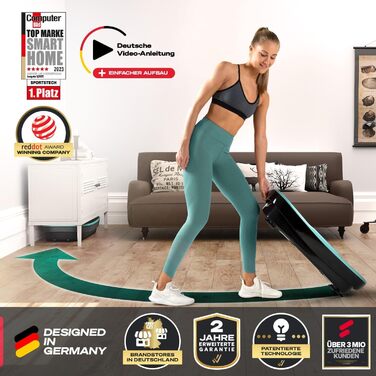 Вібраційна платформа Sportstech VP250, німецька якість, вигнутий дизайн, 180 рівнів, 8 програм, спалювання жиру та зміцнення м'язів, Bluetooth