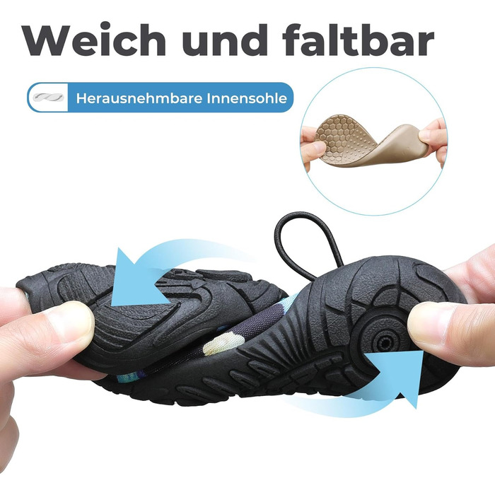 Дитячі шкарпетки-тапочки для плавання Mishansha: дихаючі, швидковисихаючі, антиковзкі, розмір 24-35, блакитні