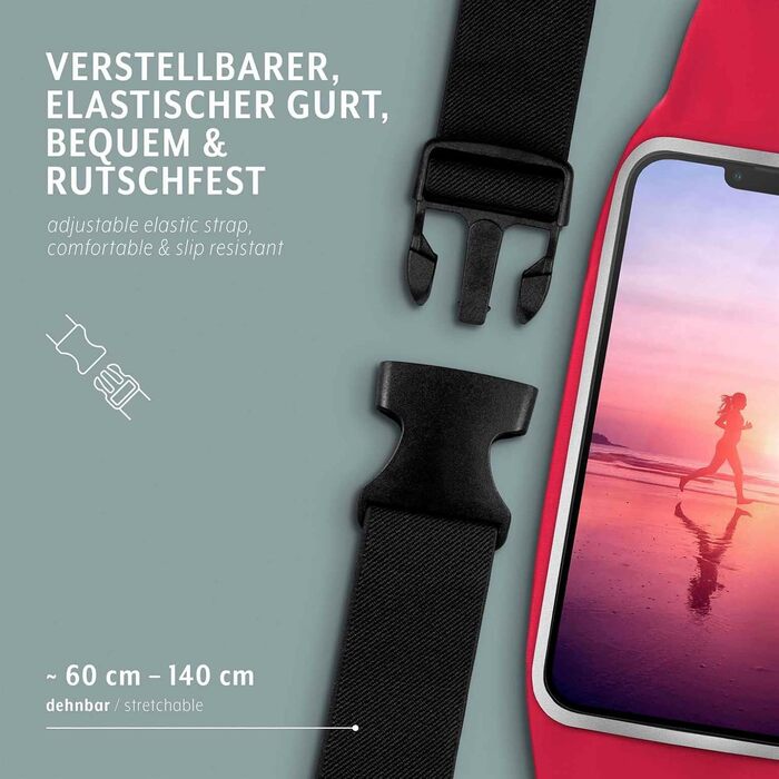 Поясна сумка для бігу Samsung Galaxy S10 Plus - водонепроникна спортивна сумка на пояс для смартфона (чорна)