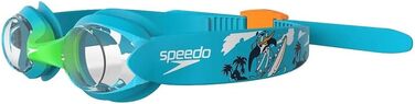 Дитячі плавальні окуляри Speedo Illusion для хлопчиків, 2-6 років, захист від запотівання, герметичні, блакитні/салатові/помаранчеві