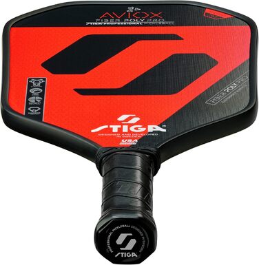 Ракетка для піклболу STIGA Aviox Fiber Poly Pro, червона