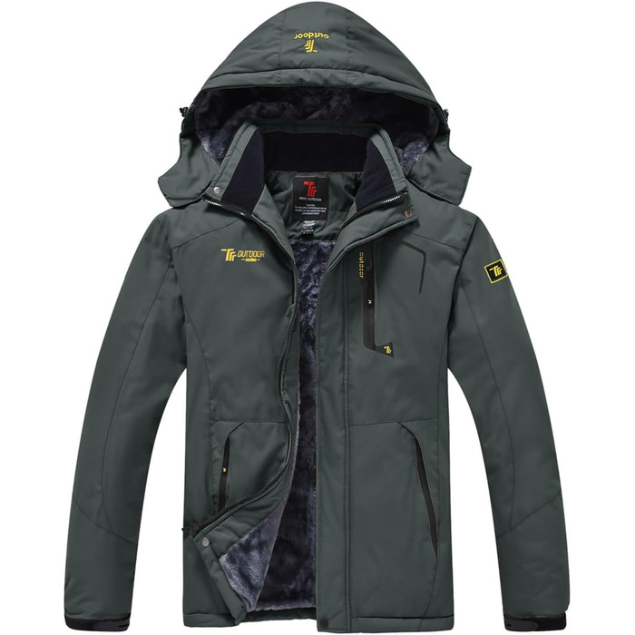 Чоловіча куртка YSENTO: зимова, софтшеллова, водонепроникна, тепла, з капюшоном, сіра