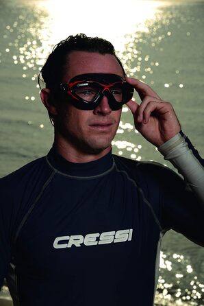 Окуляри для плавання Cressi Planet - універсальні, дорослі, чорно-червоні, для басейну, триатлону та водних видів спорту