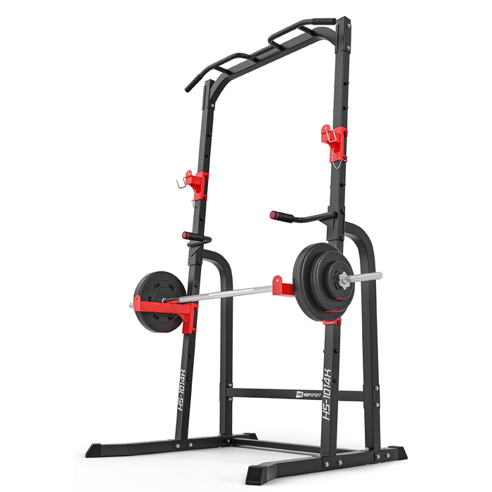 Силова станція Hop-Sport HS-1014K з тримачем для штанги та брусами