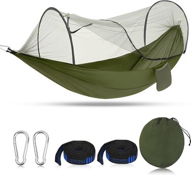 Гамак Ultraleicht Outdoor з москітною сіткою, для кемпінгу та подорожей, 300 кг, дихаючий, швидковисихаючий