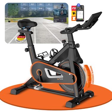 DH FitLife 2026: Електричний велотренажер з пульсомером та APP | Безшумний велоергометр для дому | Фітнес-велосипед з новим кермом та монітором