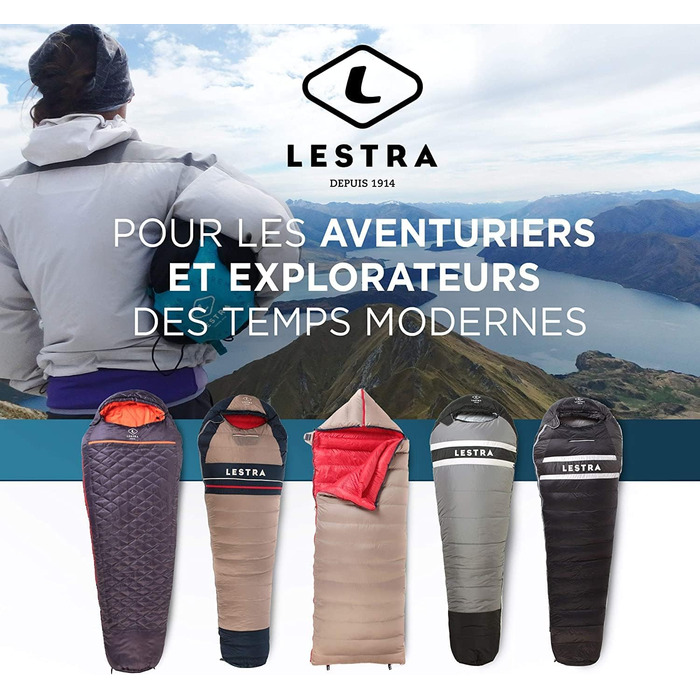 Спальний мішок Lestra Outdoor Mount Everest для всіх сезонів, комфортна температура -5°C, дорослий, темно-сірий, 230 см
