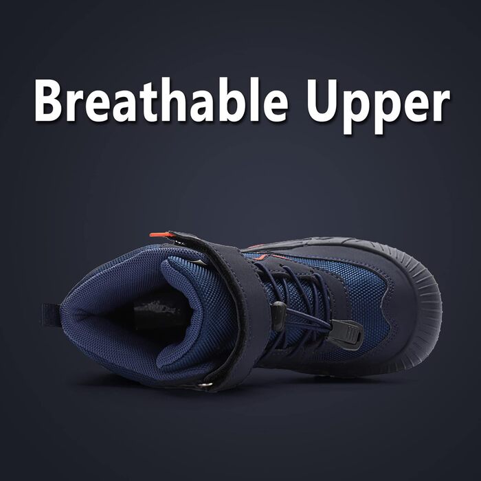 Дитячі трекінгові черевики FLIOZY - водонепроникні, легкі, дихаючі, для дівчаток та хлопчиків (34 EU, Navy)