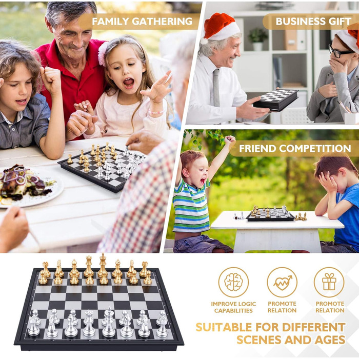 Набір для гри в шахи Peradix з магнітним складанням, 25*25 см, золотий (для дітей від 6 років)