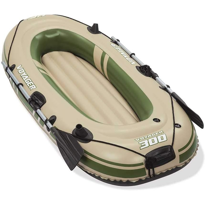 Надувний човен Bestway Hydro-Force Voyager 300 для 2 осіб, 243x102x31 см, комплект для відпочинку на воді
