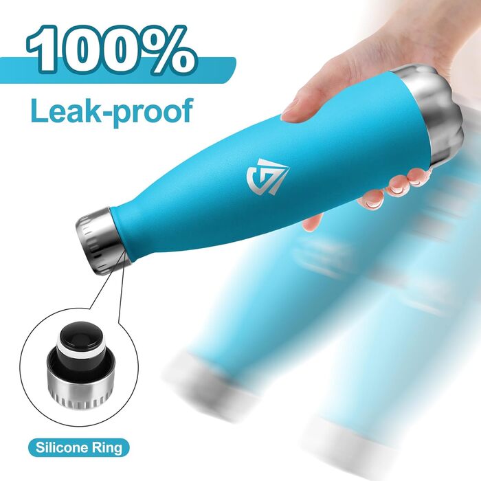 Термосфляка 750 мл, термокана з подвійними стінками, підходить для газованої води, без BPA, фляка для води з ізоляцією, не протікає, з нержавіючої сталі для університету, роботи, подорожей, спорту, активного відпочинку, хлопчиків та дівчаток, темно-зелени