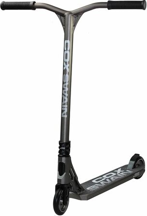 Трюковий самокат Cox Swain V-120 Pro, алюмінієвий, 110 мм колеса, ABEC-9, чорний