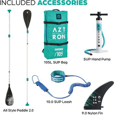 Надувна SUP-дошка AZTRON Lunar 2.0 Allround 297x81x15 см, 270 л