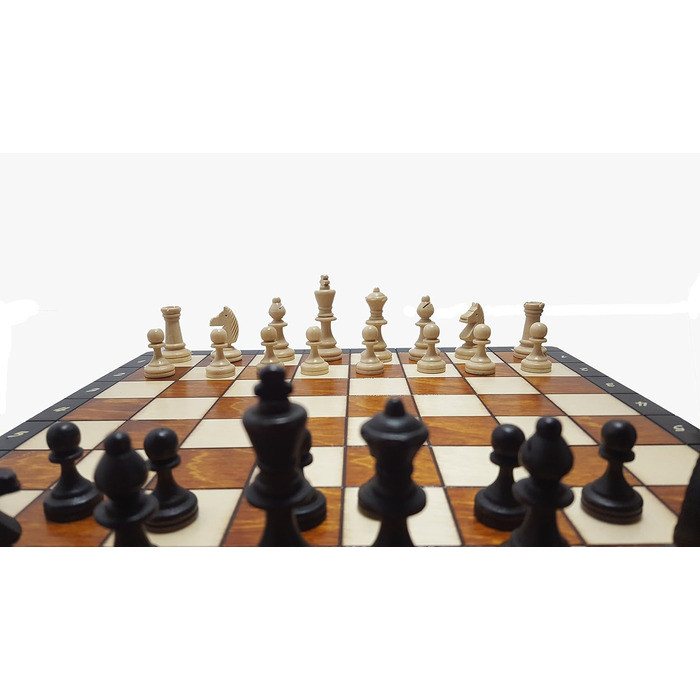 Велика магнітна дорожня шахова дошка з дерева 28 см Master of Chess, ручної роботи, для дорослих і дітей