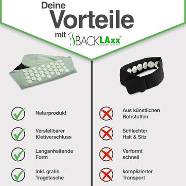 BACKLAXX® Акупунктурний пояс проти болю в спині для дому та подорожей, регульований ортопедичний пояс від м'язових спазмів, пояс для спини з ефектом глетчерної м'яти