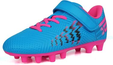 Дитячі футбольні бутси JABASIC для гри на твердих поверхнях, для хлопчиків та дівчаток (35 EU, блакитний/рожевий)
