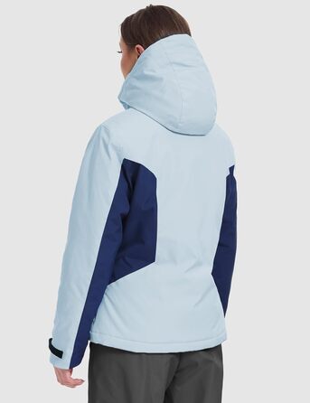 GEYSE Daen: Водонепроникна зимова куртка для сноубордингу та лижного спорту. Тепла куртка з капюшоном, кольори: фіолетовий, помаранчево-фіолетовий, блакитний та темно-синій. Розмір L.