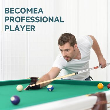 Більярдний кий HomeSeason Billardqueue-Stick, 144,8 см, професійний, з низькою відволікаючою лінією (HS06-ABCD)