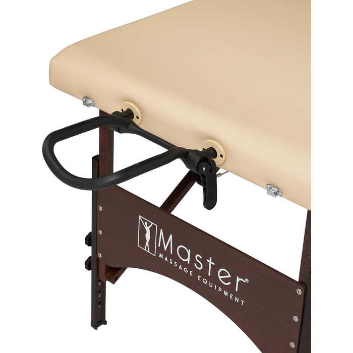 Масажний стіл Master Massage Argo 71 см, складаний, портативний, з ніжками з горіхового дерева, для терапії та краси, у комплекті з сумкою
