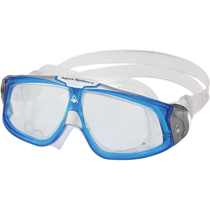 Окуляри для плавання Aquasphere Seal: чоловічі та жіночі, з UV-захистом, силіконовою ущільненням, антифог та анти-протіканням, блакитні/прозорі лінзи