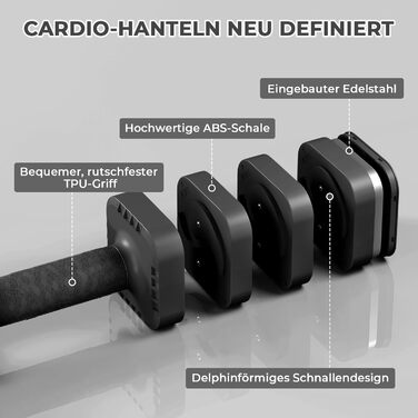 Набір гантелей Dripex регульовані 5 кг x2 або 2,5 кг x2, 6 швидкознімних дисків 0,5 кг/0,25 кг, чорний