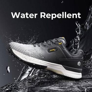 Гольф-взуття FitVille для чоловіків, широка модель, сіро-біле, розмір 40-49, X-широке, дихаюче, на шнурівці