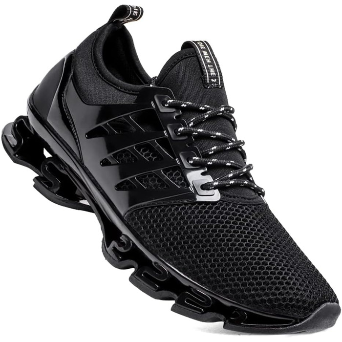 Чоловічі кросівки TSIODFO для спорту, бігу, тенісу та ходьби, чорного кольору, розмір 41.5 EU