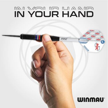 Набір для дартсу WINMAU PDC Ultimate, сталеві дротики 22 г з латуні, аксесуари, оперення та стержні
