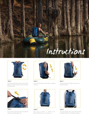 Водонепроникний рюкзак Dry Bag IDRYBAG 20/30/40L: для подорожей, каякінгу та активного відпочинку