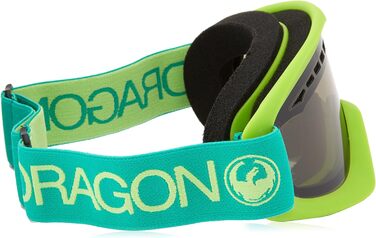 Гірськолижна маска Dragon Alliance DX, аква/димчасте скло + жовте, для сноуборду та лиж