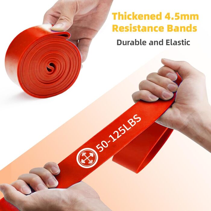 Еластичні гумки для фітнесу, тренувань та розтяжки, 6 шт. (синій, зелений, фіолетовий, жовтий, помаранчевий, чорний)