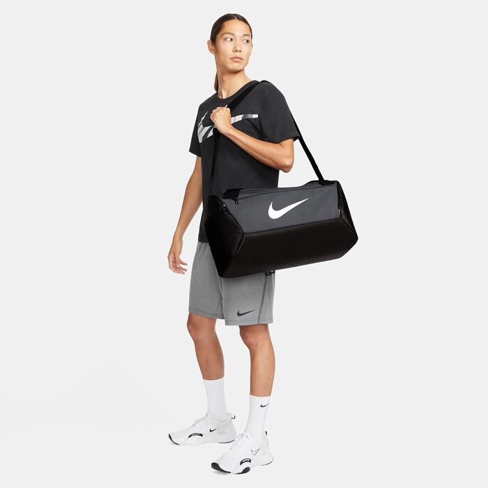 Сумка Nike Duff, універсальний розмір, сірий/чорний/білий