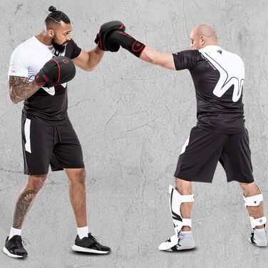 RDX Лапи для боксу та MMA, тренувальні, майя-лайт шкіра, чорні, для кікбоксингу, Муай Тай, Тхеквондо, карате, преміум-якість