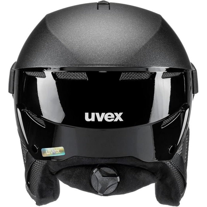 Лижний шолом uvex Instinct Visor Pro V з візором, для жінок і чоловіків, регульований розмір, чорний, 59-61 см