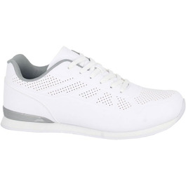 Чоловічі футбольні черевики Dek Herren Penalty з шнурівкою, легкі, для газону, білі/сірі, 43 EU