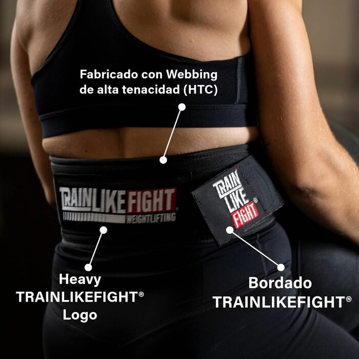 TRAINLIKEFIGHT – Пояс для важкої атлетики та фітнесу, підтримка попереку, для функціональних тренувань і підняття ваги