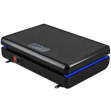 Віброплатформа з 120 рівнями інтенсивності, 5 програмами, LED-підсвіткою, гумовими амортизаторами та ременями опору