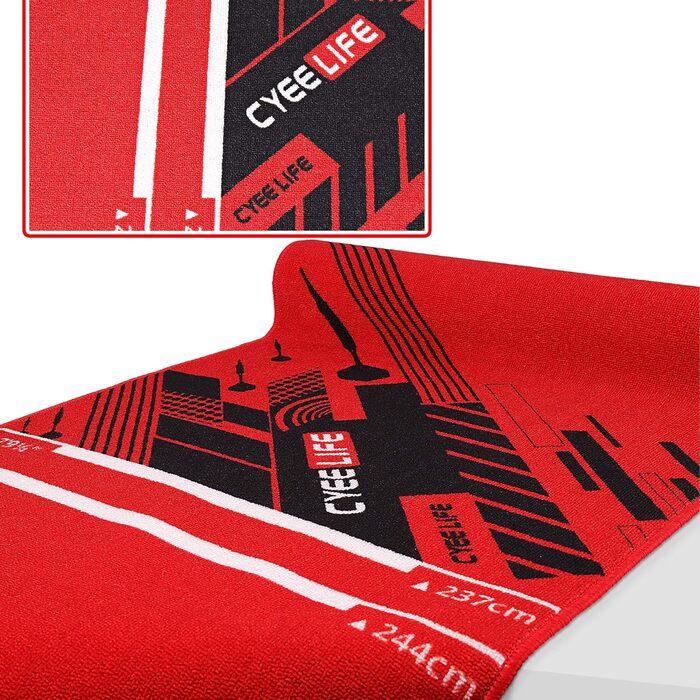 Професійний дартс-килим CyeeLife 65x295 см з сумкою, для сталевих та софт-дартс, різні стилі