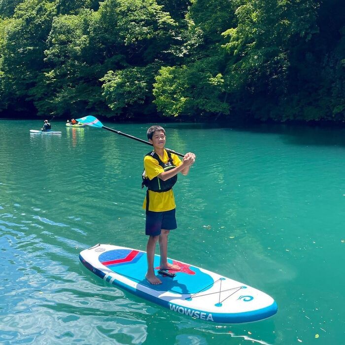 Надувна SUP-дошка WOWSEA Pioneer P1/P2, 245×76×12,7 см, комплект аксесуарів, блакитна, міцна та стійка для відпочинку та спорту