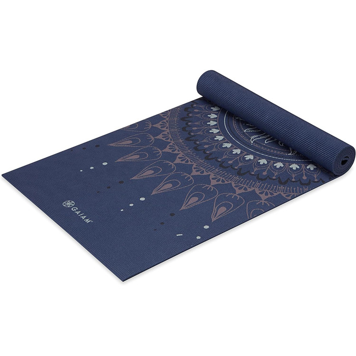 Йогамат Gaiam, 6 мм, антиковзка, для йоги, пілатесу та фітнесу, 172 x 61 x 6 мм