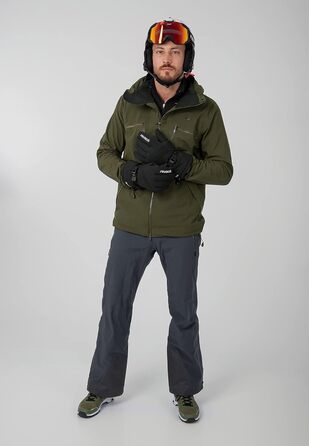 Чоловічі зимові рукавички Reusch GORE-TEX, водонепроникні, дихаючі, теплі, для гірських лиж, чорні-білі, розмір L