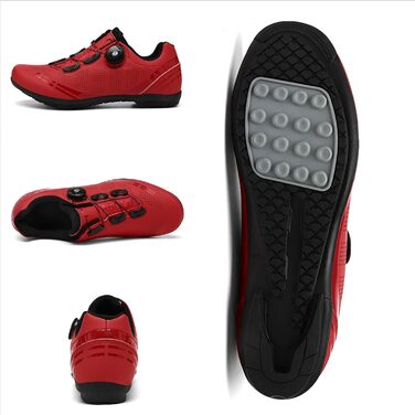 Велосипедні шкарпетки для чоловіків та жінок: шосейні та MTB, з гумовою підошвою, дихаючі кросівки, нековзкі, без фіксації, для гірського велосипеда, розміри 36-47 EU, білі (37 EU, червоні)